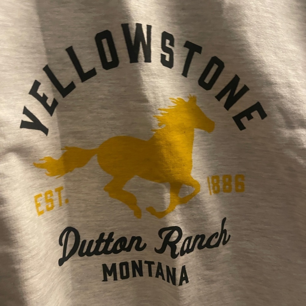 Yellowstone Paramount Quarter Zip Grey Sweatshirt Size Large NWT - Picture 8 of 9